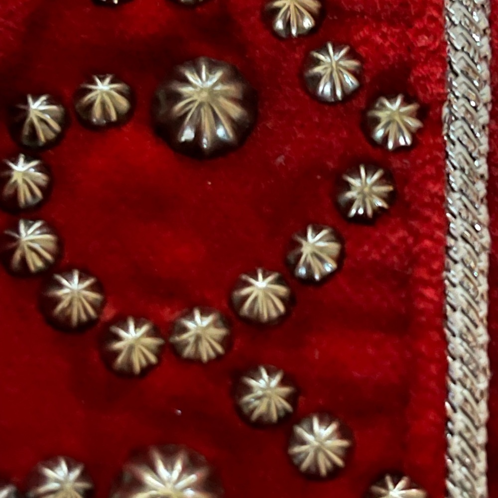 Double D Ranch Red Velvet Vest with Silver Studs - Picture 3 of 8